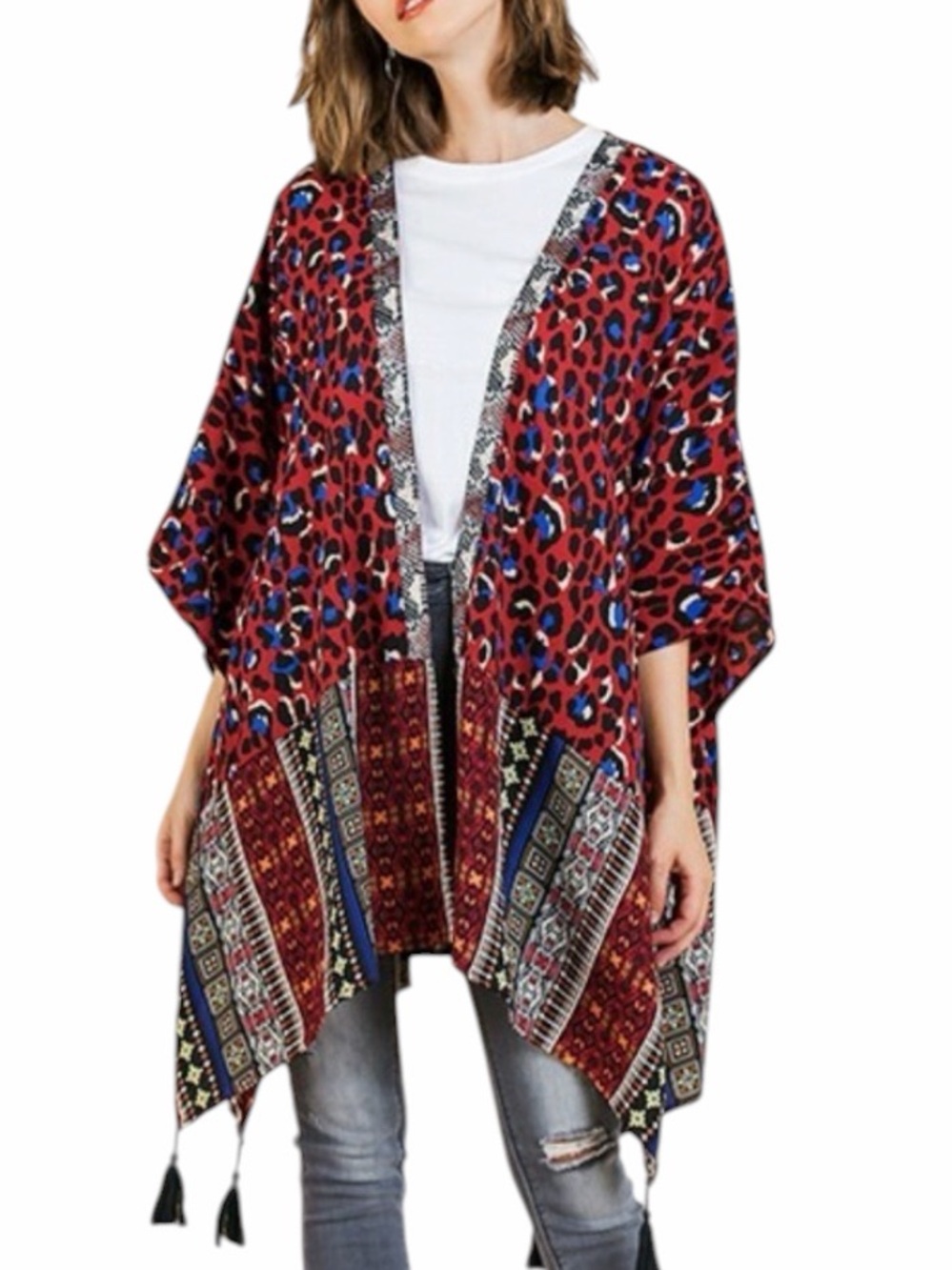 **NWT** Umgee Mixed-Print Kimono